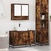 vidaXL Bathroom Furniture Set Smoked Oak Engineered wood, metal Medium