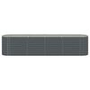 vidaXL Garden Raised Bed Grey Galvanized Steel 157.5 x 31.5 x 31.9 in