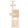 vidaXL Cat Tree Cream Engineered wood, plush, sisal 46.1 in tall