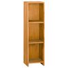 vidaXL Bookshelf Natural Wood Solid Teak Wood 11.8x11.8x43.3 in