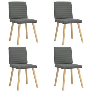 vidaXL Dining Chair Set of 4 Dark Grey