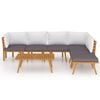 vidaXL Garden Lounge Set Dark grey Solid acacia wood