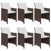 vidaXL Garden Dining Set Brown