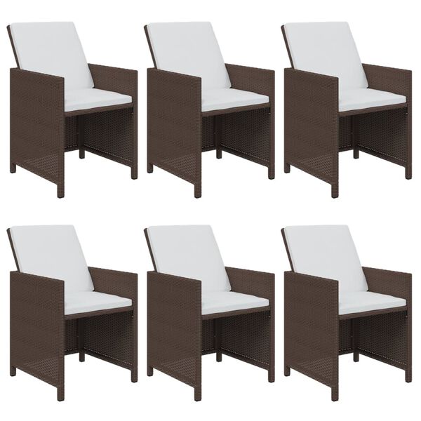 vidaXL Garden Dining Set Brown