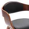 vidaXL Dining Chair Set of 4 Black Faux leather and bentwood
