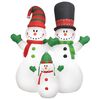 vidaXL Inflatable Snowman Family Multicolor Fabric with PU coating Large