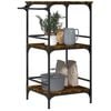 vidaXL Kitchen Trolley Smoked Oak 23.8"x19.7"x41.3" Engineered Wood