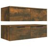 vidaXL Wall Cabinet Set of 2 Smoked Oak Engineered Wood Medium