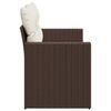 vidaXL Garden Sofa Brown and cream white PE rattan 2-seater Modular