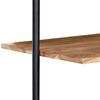 vidaXL Wall Shelf Natural Acacia Wood Solid Acacia Wood, Powder-Coated Iron