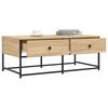 vidaXL Coffee Table Sonoma Oak Engineered Wood, Metal Medium