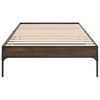 vidaXL Bed Frame Brown Oak Engineered Wood Twin Durable Bed Frame