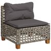 vidaXL Garden Sofa Set Grey PE rattan Medium Modular Garden Sofa Set