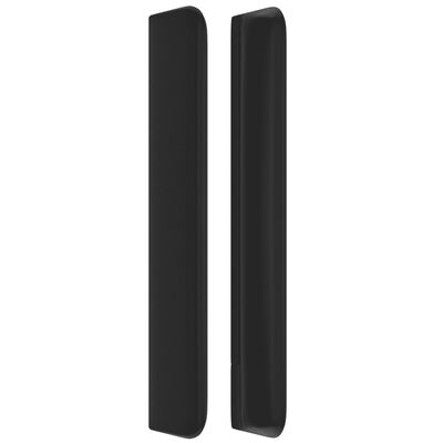vidaXL LED Headboard Black 40.6"x6.3"x46.5"/50.4" Faux Leather