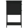 vidaXL Bedside Cabinet Black Engineered wood, iron Medium
