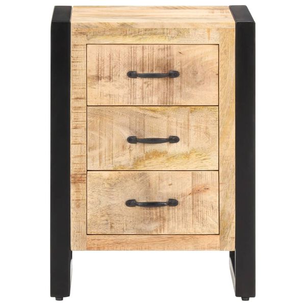 vidaXL Bedside Cabinet Natural Solid mango wood Compact Bedside Cabinet