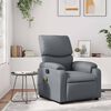 vidaXL Massage Recliner Chair Grey Faux leather, metal, plywood Medium