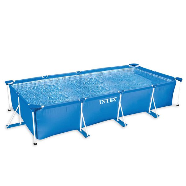 INTEX Pool Blue PVC Medium Tough Above Ground Pool Rectangular
