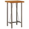 vidaXL Table Natural Wood, Grey Solid reclaimed teak, Powder-coated steel