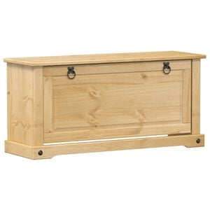 vidaXL Shoe Cabinet Honey Brown Solid Pine Wood with Honey Wax Finish