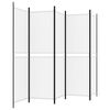 vidaXL 5-Panel Room Divider White 98.4"x70.9" Fabric