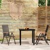 vidaXL Garden Dining Set Black