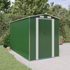 vidaXL Garden Shed Green Galvanized Steel Large Sliding Components