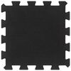 vidaXL Rubber Floor Tiles 4 pcs Black 0.63" 11.8"x11.8"