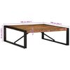 vidaXL Coffee Table Multicolor Solid reclaimed wood, powder-coated steel