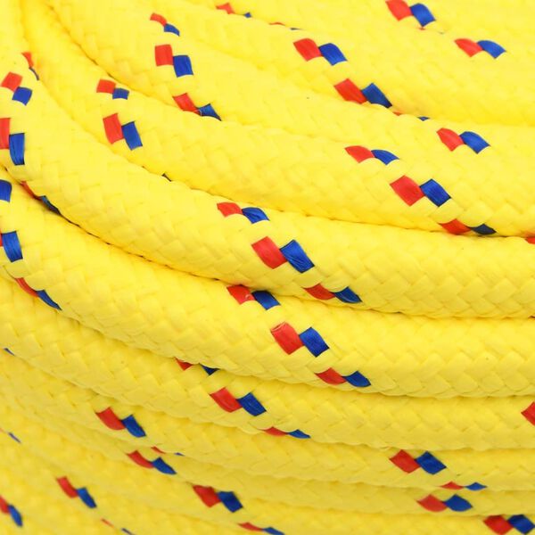 vidaXL Boat Rope Yellow 0.63 " 164.0 ' Polypropylene