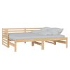 vidaXL Day Bed Natural Wood Solid Pinewood 2x