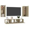 vidaXL TV Cabinet Sonoma oak Engineered wood Wall mounting TV Cabinet
