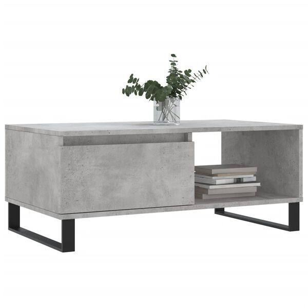 vidaXL Coffee Table Concrete Gray Engineered Wood Medium Coffee Table