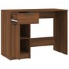 vidaXL Desk Brown Oak Engineered Wood Compact Desk Rectangular