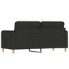 vidaXL 2-seater Sofa Black Fabric (100% polyester), metal, textilene