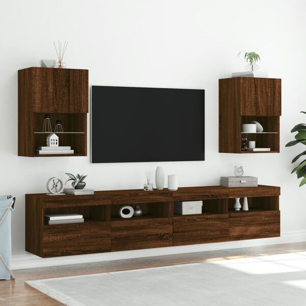 vidaXL TV Cabinet Brown Oak Engineered Wood Small TV Cabinet
