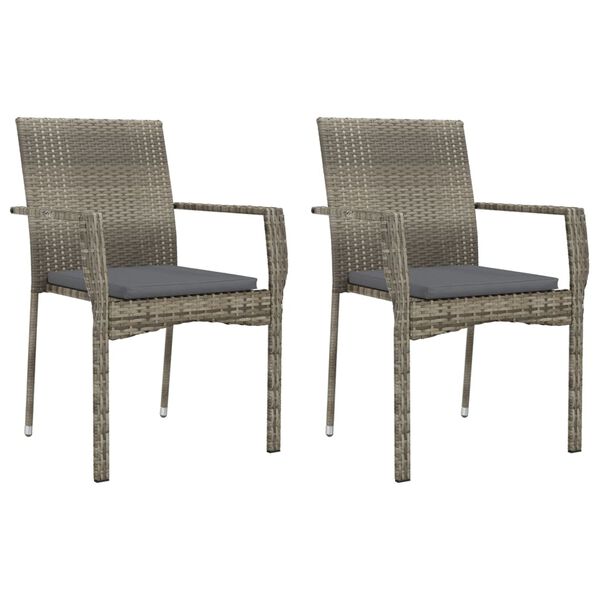 vidaXL Garden Dining Set Black and Grey