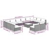 vidaXL Garden Lounge Set Black
