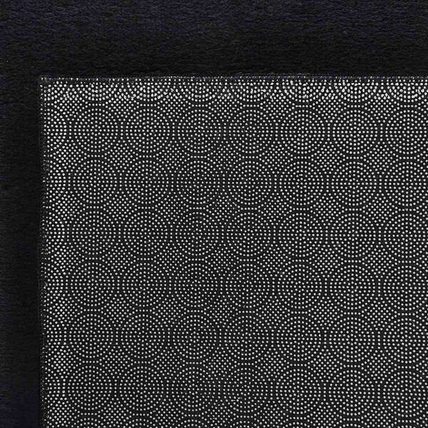 vidaXL Rug Black 100% Polyester 63 x 90 in Foldable Area Rug
