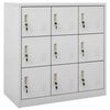 vidaXL Locker Cabinet Set of 5 Light Grey Steel Medium Locker Cabinet