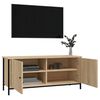 vidaXL TV Cabinet Sonoma Oak Engineered wood, steel Medium TV Cabinet