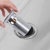 vidaXL Push Drain without Overflow Function Silver 2.5x2.5x3.6"