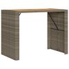 vidaXL Garden Bar Set Grey PE Rattan, Powder-Coated Steel, Solid Acacia Wood