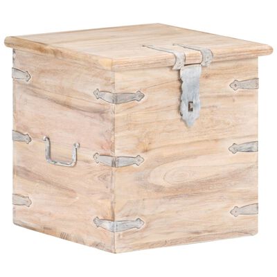 Vidaxl Chest 15 7 X15 Solid, Small Wooden White Trunk