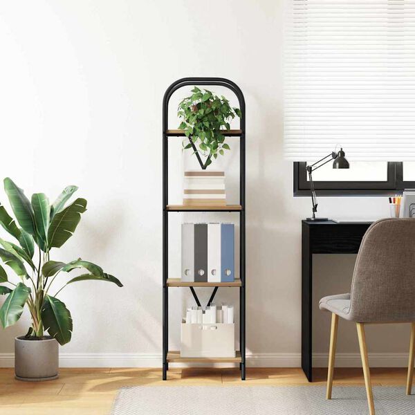 vidaXL Bookshelf Artisan Oak 15.75 x 11.81 x 57.48 in Engineered wood