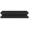 vidaXL Shower Shelf Matte black Brushed 304 stainless steel Compact