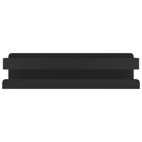 vidaXL Shower Shelf Matte black Brushed 304 stainless steel Compact