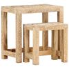 vidaXL Side Table Natural Mango Wood Solid Mango Wood Small