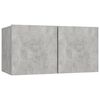 vidaXL TV Cabinet Set Set of 6 Concrete grey Engineered wood