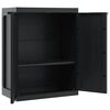 vidaXL Outdoor Storage Cabinet Black Polypropylene Compact